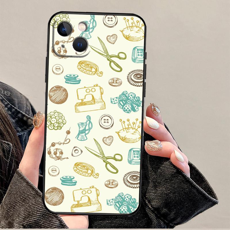 Sewing Machine Phone Case For iPhone 17 Pro Max 11 14 15 16 Pro Max 12 13 mini 16 Plus 16e 17 Air Cover