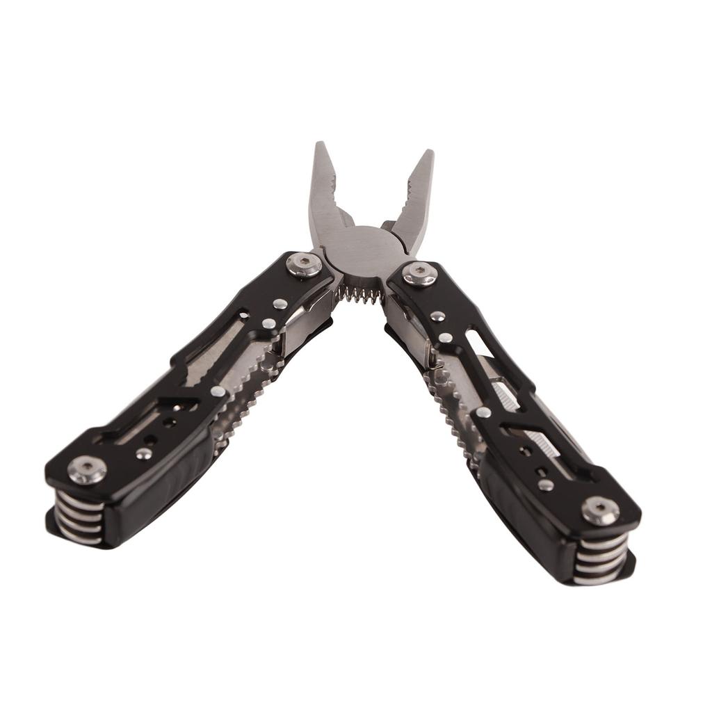Multi Function Folding Tool Pliers Stainless Steel Portable for Outdoor Camping Black