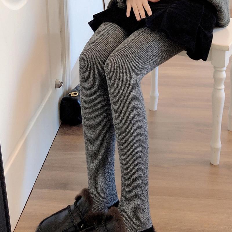6 Colors Winter Pantyhose Women Fashion Korean Style Wool Catton Warmer Tights Slim Leg Stretch Bottom Thigh Stockings Girls