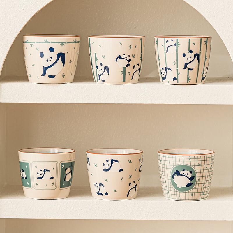 

Min Xun Hand-painted Panda Ceramic Teacup