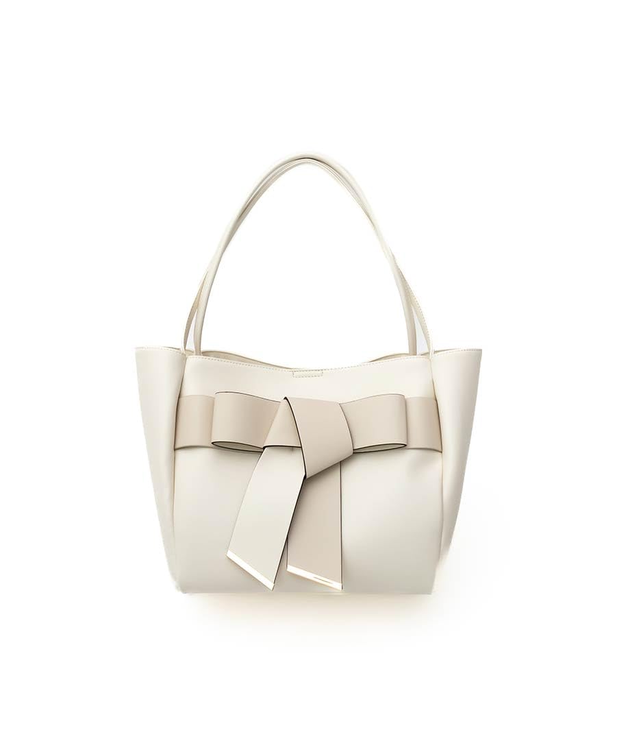 

Randa Ribbon Tote Bag FB35300 Women s (A4 Compatible), White, белый
