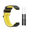 For Garmin Approach S2 / S4 Two-color Silicone Watch Band(Black Yellow)