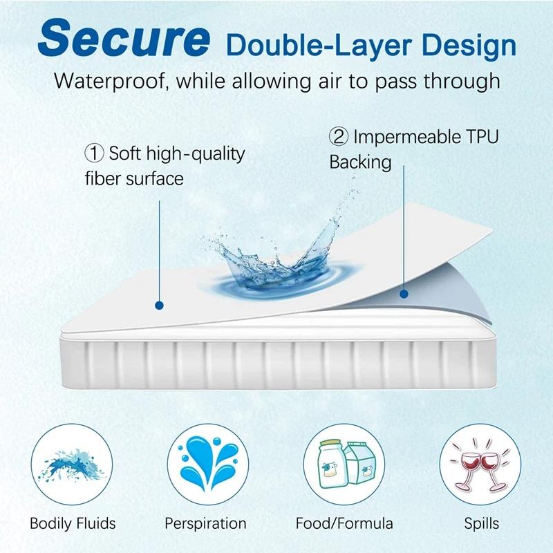 Waterproof Mattress Covers Fitted Sheets Bed Bedspreads Fabric Thick Mattress Protector for Single Double King Queen Size Beds