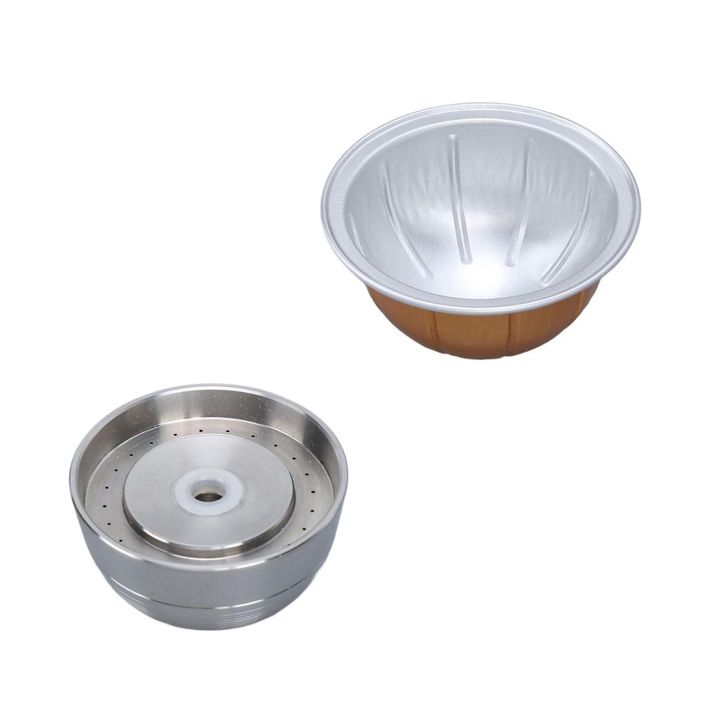 Reusable Coffee Capsule Stainless Steel Easy to Clean Long Lifespan Refillable Coffee Pods for