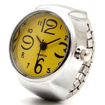 GoodsLand Ring Watch Finger Watch Dial Simple Round Free Size [6color] GD-RINGWT-YE