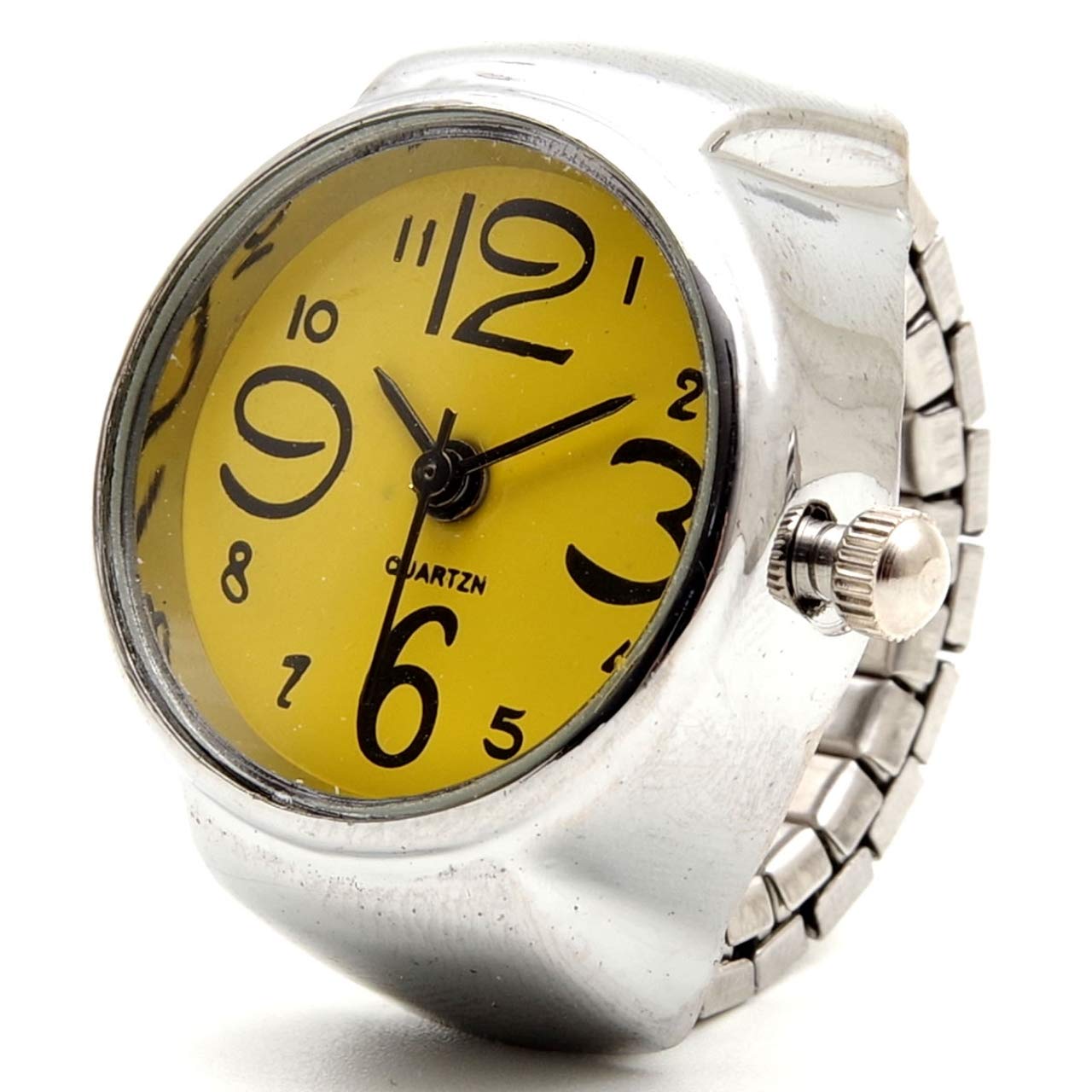 

Часы-кольцо GoodsLand Finger Watch Dial Simple Round Free Size [6color] GD-RINGWT-YE