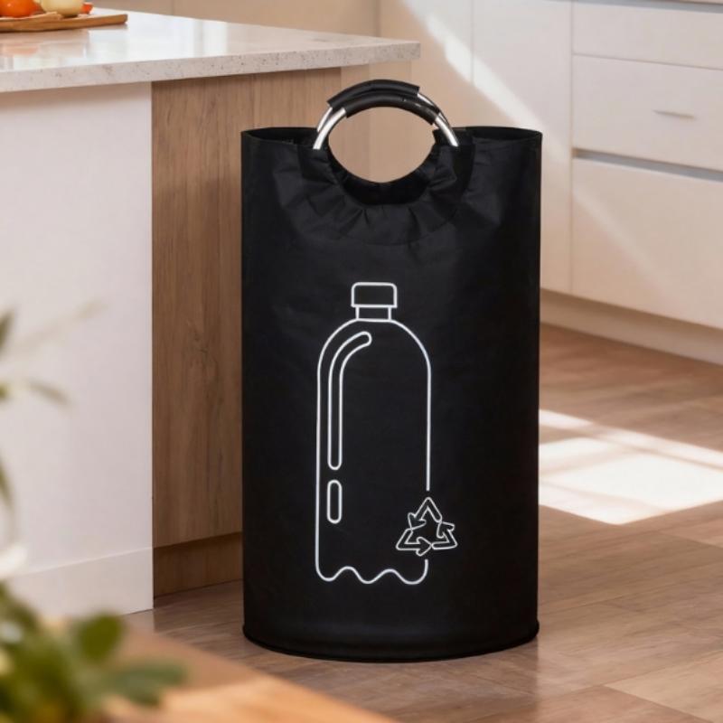 Grote Capaciteit Lege Fles Opbergmand Met Aluminium Handvat 82L Afvalwater Fles Verzamelaar Tas Opvouwbare Recyclingbak