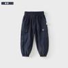 David Bella children's moisture absorbing quick drying pants summer clothes for girls, boys, medium and large children, leg binding sports pants