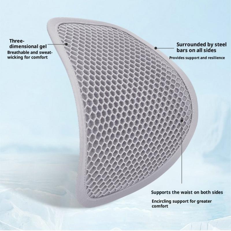 1/2Pcs Honeycomb Design Gel Cushion Breathable, Soft And Easy To Clean Provides Comfortable Support Elastic Gel Car Seat Cushion
