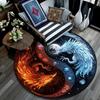 Cartoon Print Round Area Rug,Carpet Rug for Living Room Bedroom Sofa Playroom Decor,Non-slip Floor Mat