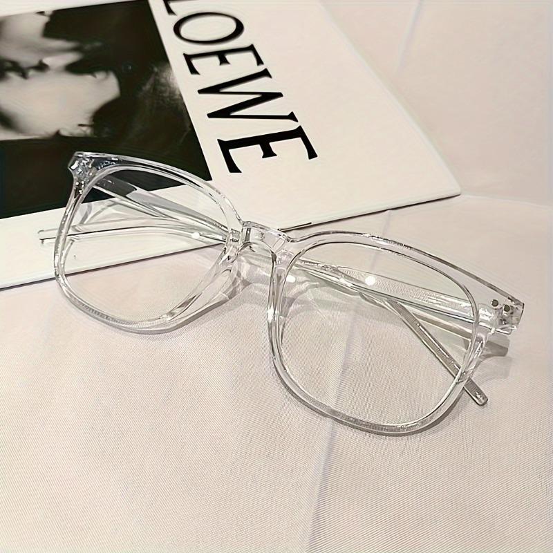 1/2pcs Minimalist Square Frame Glasses with Clear Lenses - Elegant Black Rim Design for Women and Men Ideal for Computer Use