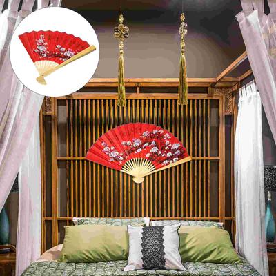 Photo Fan Large Folding Decor Chinese Style Fans for Weddings Bamboo Wall Hanging Hand Held