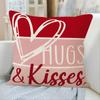 Valentine's Day Couple Love Sofa Pillow Cover Home Decoration Pillow Cover Linen Printed Cushion Cover