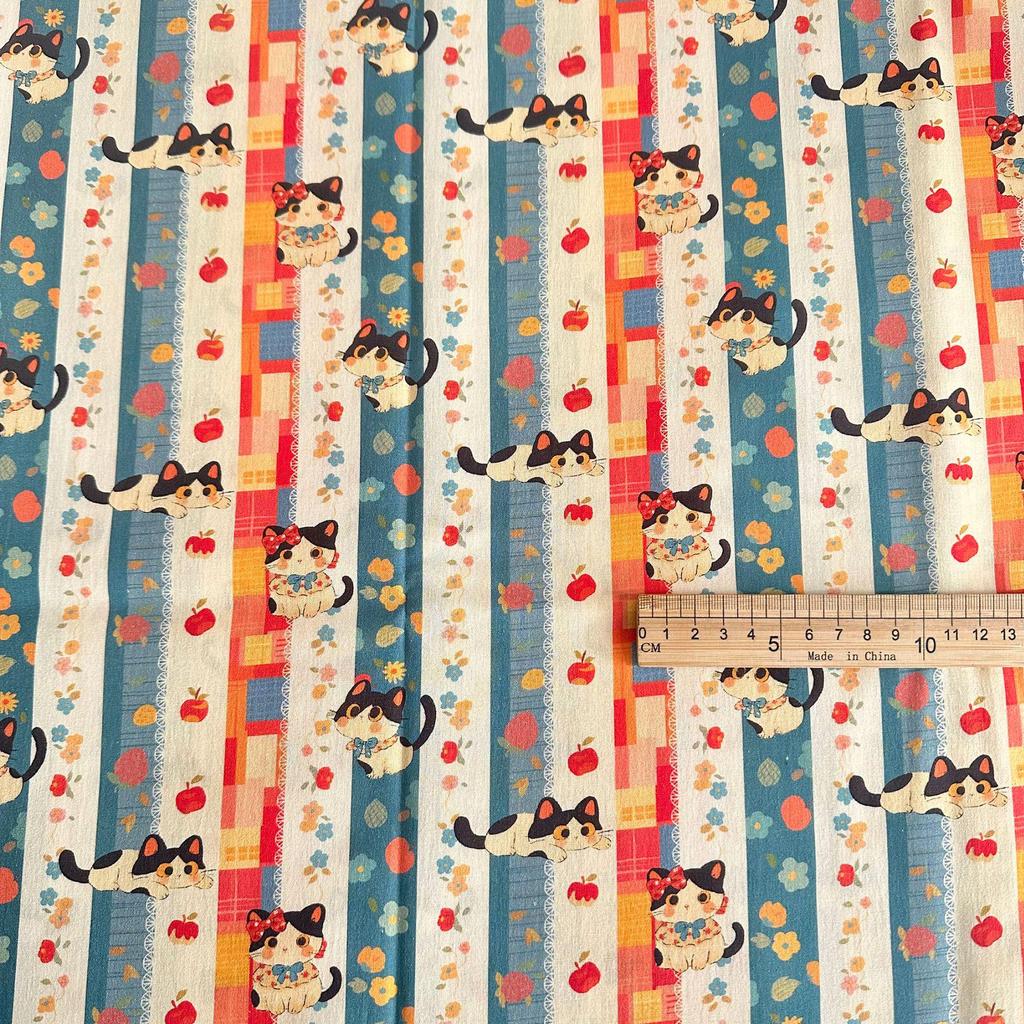 Korean Style 100% Cotton Digital Print Cartoon Fabric for Children's, Family, and Homewear DIY