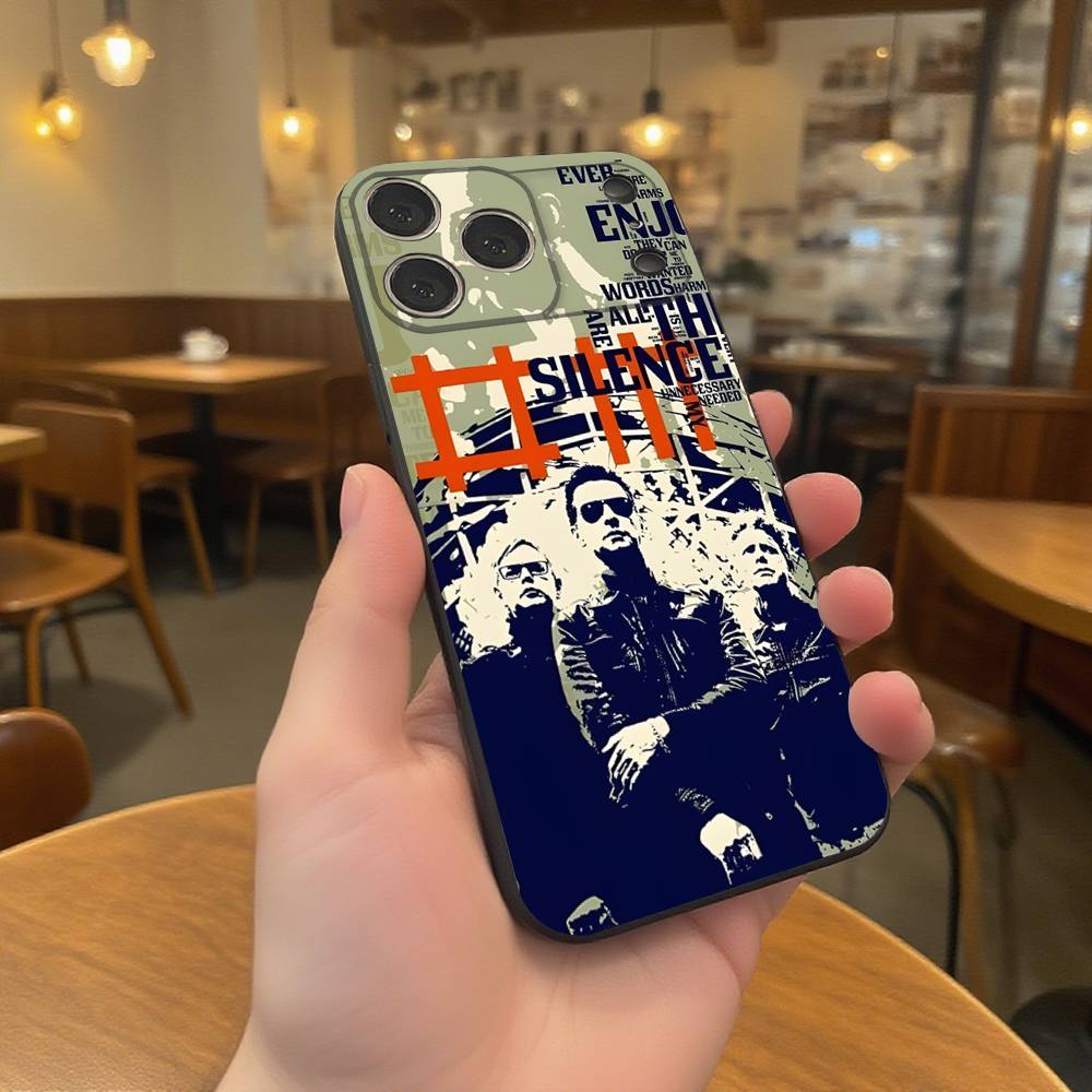 

D-Depeche band M-ModeS Black Soft Cover Phone Case For iPhone 17,16,15,14,13,12,11,Pro,Max,Plus iPhone15plus