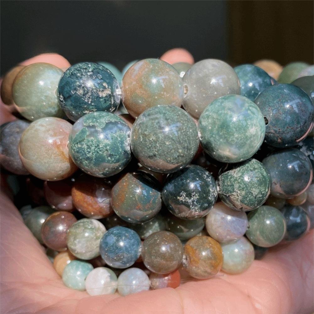 

Fashion 4-12MM Natural Stone Beads DIY Bracelet Round Loose Beads Beading Accessories Agates Spacer Beads Jewelry Making 8mm 40-47pc