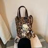 Handytasche Damen Umhängetasche Neues Nischendesign Leopardenmuster Handtasche Kleine Tasche für Handys