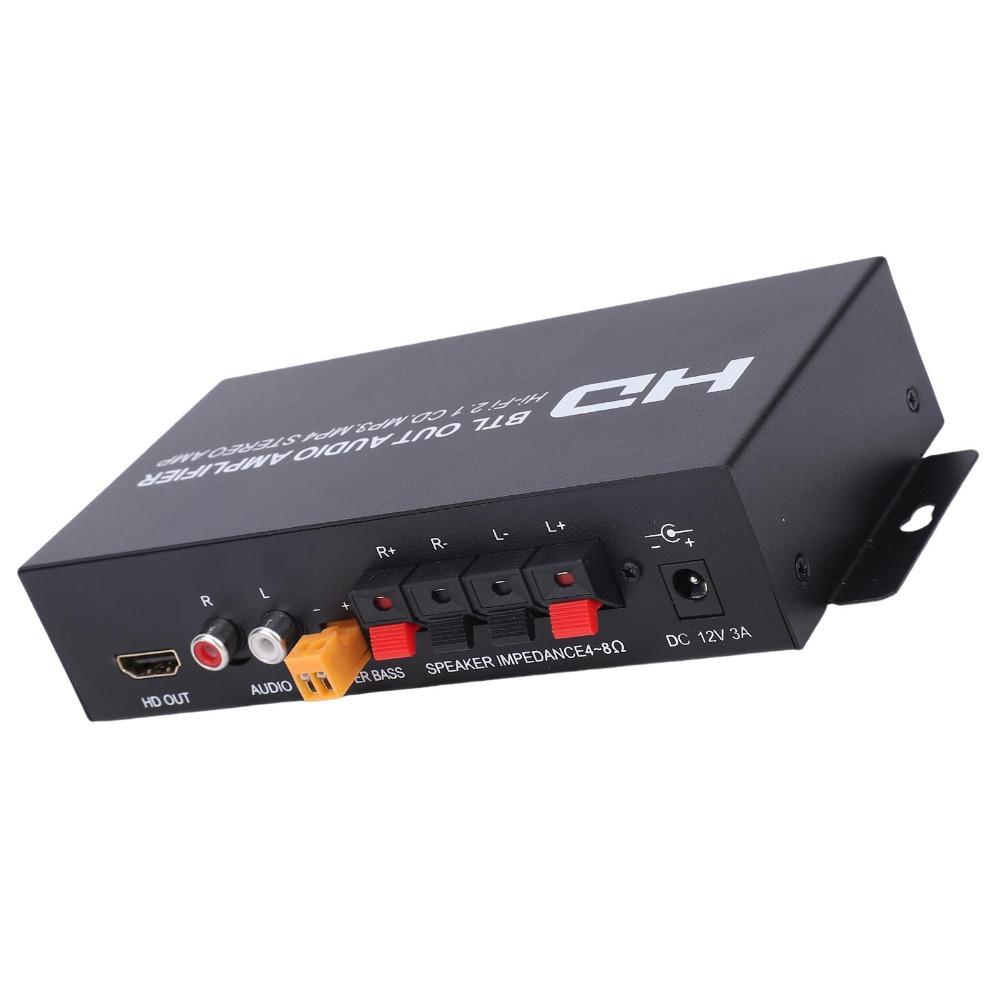 Support HD & AUX Input Dual Channel Sound Receiver HiFi Stereo Amplifier Car Use