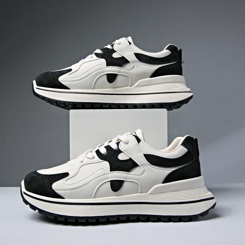 

Student sports casual shoes women s summer fashion color matching little white shoes tide lace-up running dad shoes 41 чёрный