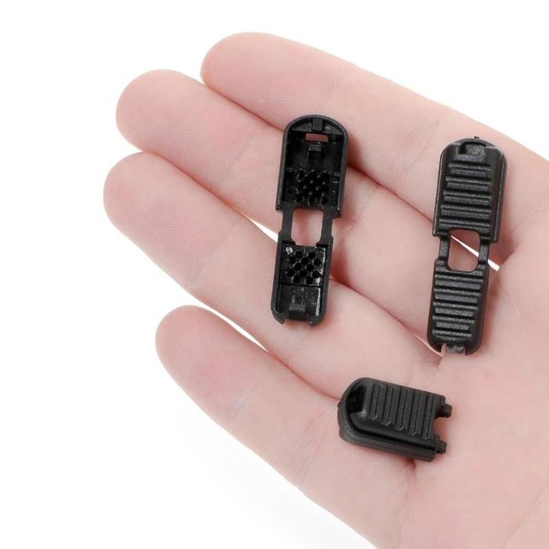 50/100Pcs Paracord Lanyard Zipcords Stoppers Paracord Clip Elastic Shoelaces Shock End Clasps Replacement
