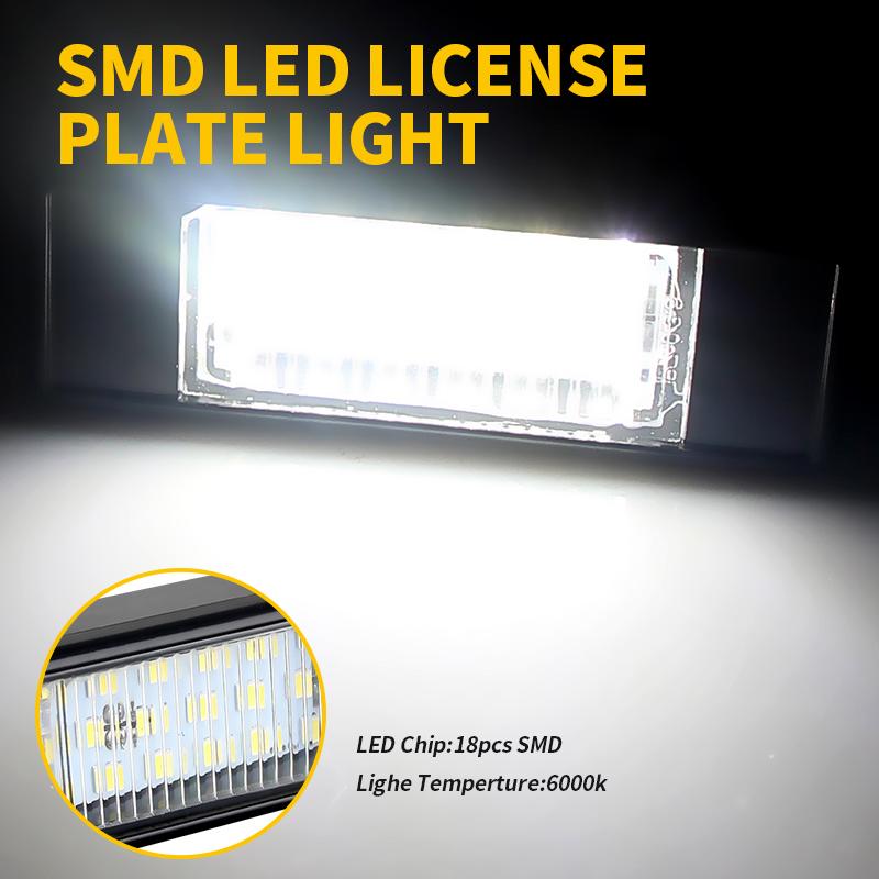 2pcs LED License Plate Light White For Nissan X-Trail T30 T31 Qashqai J10 J11 Primera P12 Pathfinder R51 Juke F15 Error Free
