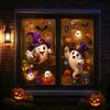 Reusable Holiday Window Film Halloween Witch Hat Ghost Clings, Spiders Bat Pumpkin Spooky Party Supplies Stickers for Home Store Glass Decoration PVC