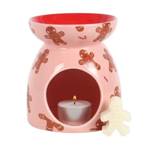Something Different Gingerbread Man Wax Melt Burner Set One Size marron/rouge