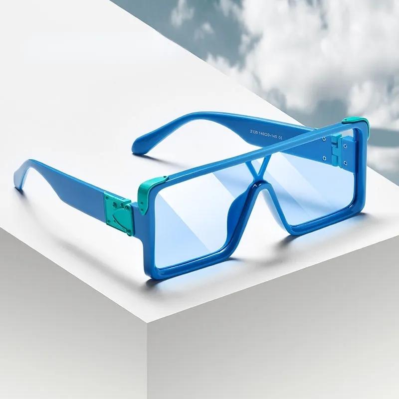 Fashion Oversized Square Sunglasses Men Lens Outdoor Tourism Sunscreen Sunshade Glasses Goggles non-polarized