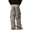 American retro washed pleated casual pants men's and women's autumn tide brand street loose deconstruction wide-leg tooling floor-mopping pants
