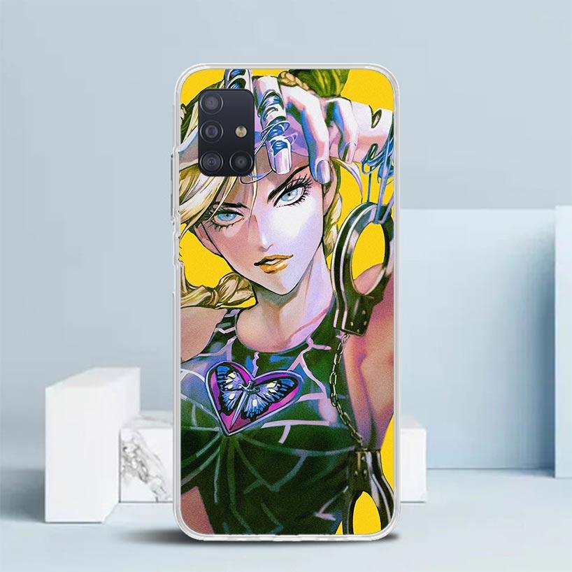 JoJo's Bizarre Adventure Jolyne Cujoh Soft Cover for Samsung Galaxy A12 A22 A32 A52 A72 A02S Phone Case Note 20 Ultra 10 S10 Plu