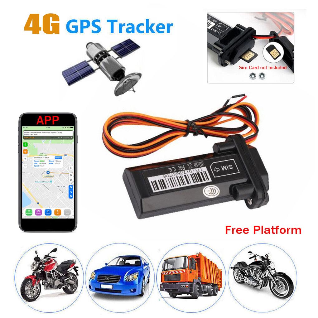 Car 4G GPS Tracker Locator Tracker Motorcycle GPS Tracker Locator Easy To Install Waterproof Global Real Time Tracking Device