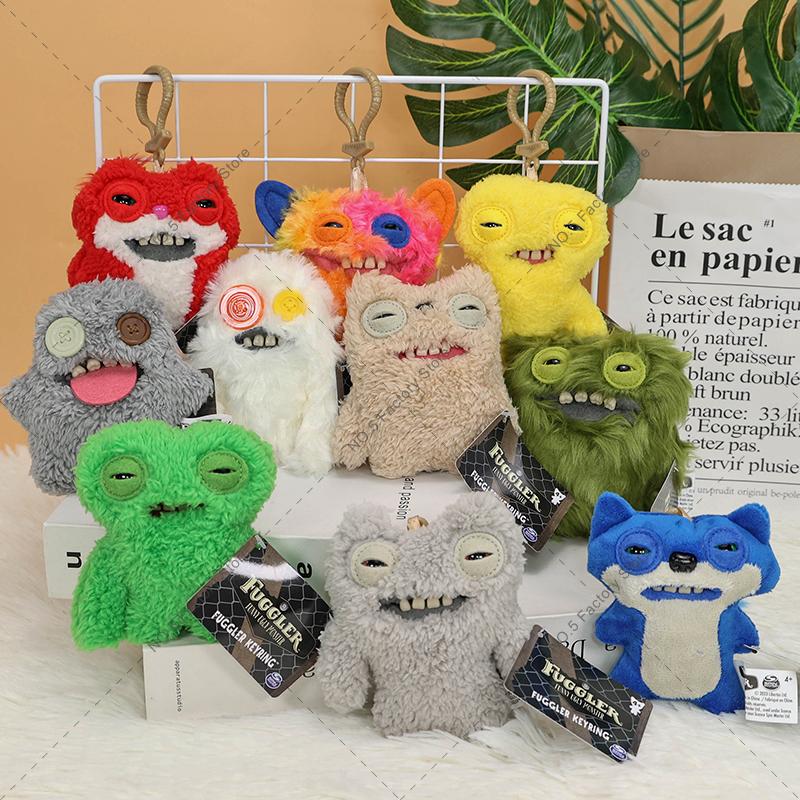 10cm Fuggler Cute Tooth Monster Funk Tooth Treasure Plush Keyrings Kawaii Mini Series Baby Funny Plush Doll Ornament