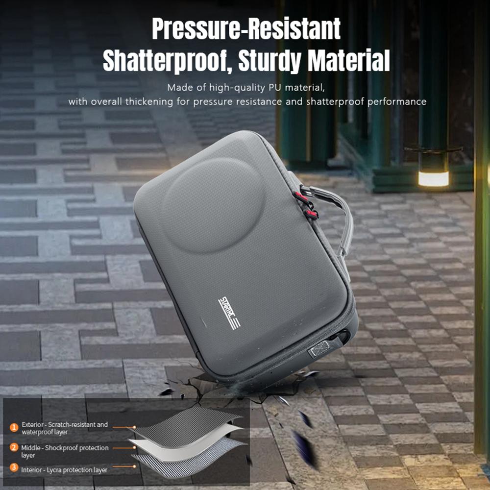 STARTRC For DJI Osmo 360 Panoramic Camera Carrying Bag PU Leather Crossbody Handbag