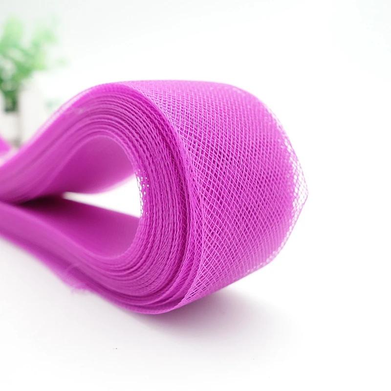 

10M Soft Polyester 3cm Flat Plain Horsehair Crinoline Mesh Braid Ribbon For Sewing Crafts Wedding Dress Dance DIY Accessories 10M