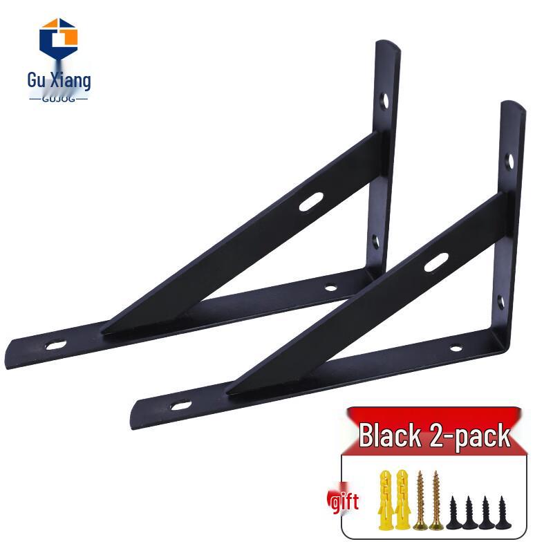 Heavy-Duty Triangular Shelf Brackets чёрный