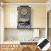 Dirty Clothes Storage Bag Basket Foldable Laundry Basket Wall Hanging Household Clothing Organizer with Hook Bathroom Mesh