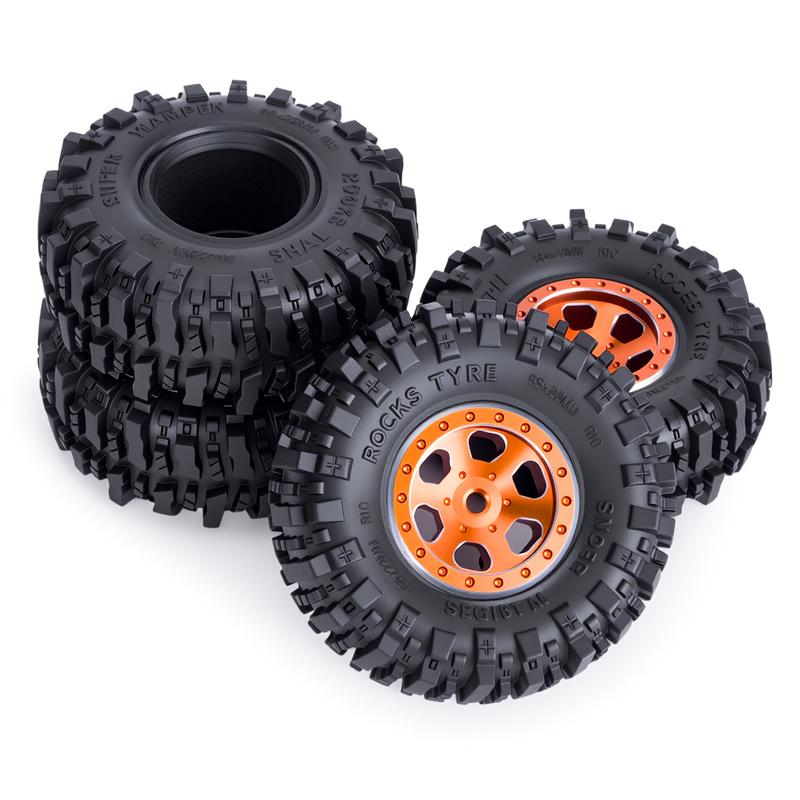 1.0 Inch Sticky Soft RC Crawler Tires for 1/24 1/18 Scale High Clearance Upgrade Fits Axial SCX24 FMS FCX24 FCX18 Traxxas TRX4M