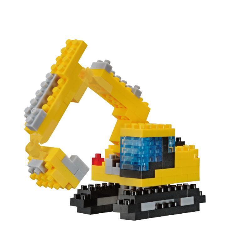 Mini Diamond Building Blocks City Traffic Series Construction Vehicle Racing Model Assembly Educational Toy Children Bricks Gift