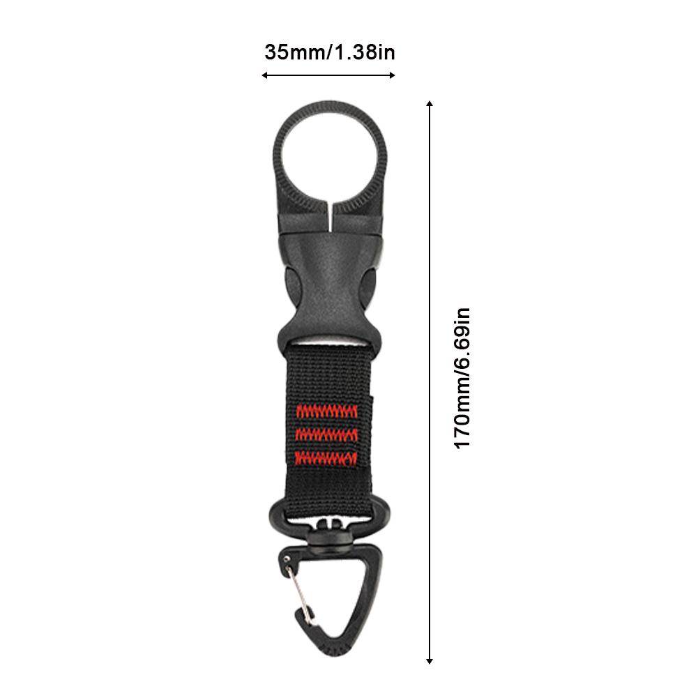1 Pezzo Fibbia per Cinghia Porta Borraccia Appeso Clip Cintura Portatile Cinturino in Tessuto di Nylon per Campeggio all'Aperto Escursionismo Viaggi