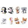 Creative Animal Koala Dog Kookaburra Penguin Flamingo Collie Sea Lions Raccoon Mini Figures Building Bricks Kid Block Toys