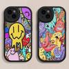 Cute Little Monster Phone Case Hard Leather For iPhone 16 15 14 13 12 Mini 11 14 Pro Max Xs X Xr 7 8 Plus Fundas