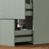 Under-sink Cabinet, Bathroom Cabinet with 2 Drawers, Modern Style, 80 X 40 X 60 Cm, Green and Natural Wood