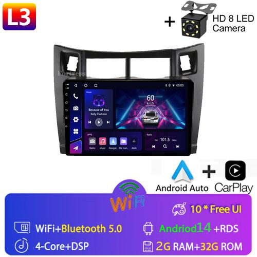 4G+64G Car Multimedia Player for Toyota Yaris 2007 Radio Fascia Car Radio 2005 - 2012 Android GPS Navigator 2 Din carplay stereo