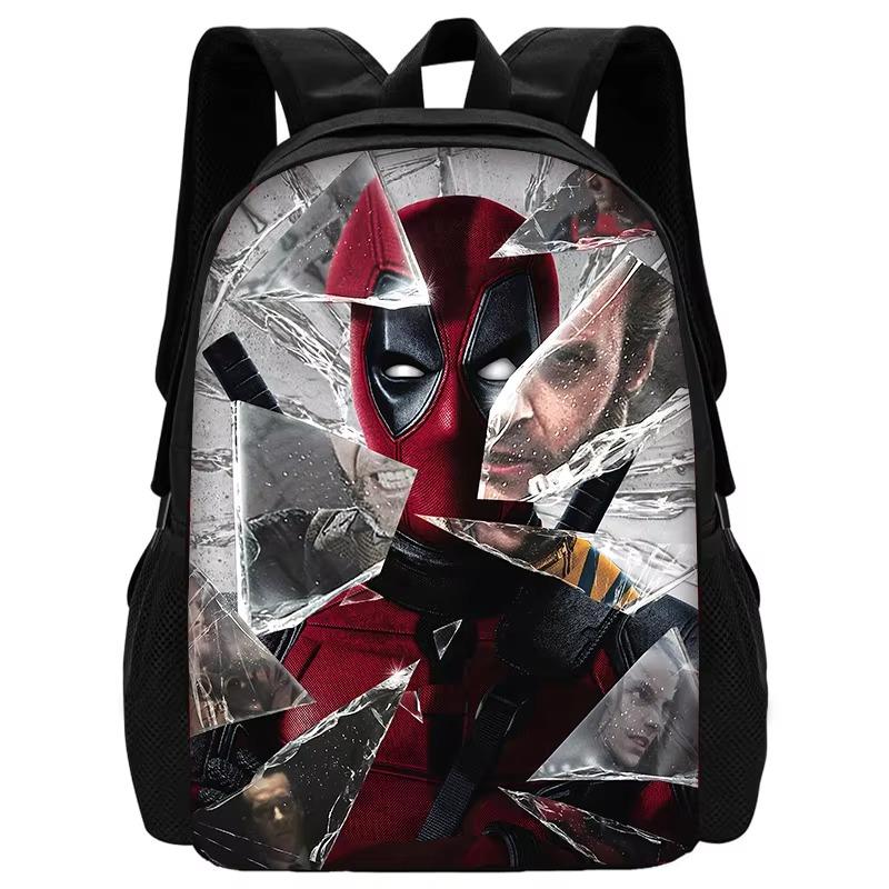 Deadpool Movie Child School Backpack With Shoulder Bag Pencil Bags School Bags for Boys Girls Best Gift