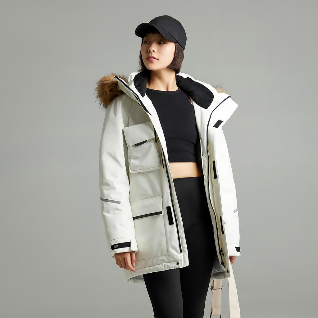 New Balance Logo Down Jacket Asia Sizing 'White' Unisex 5PC44603-IV