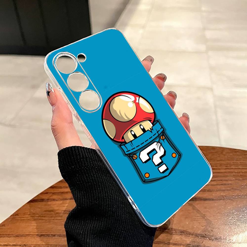 Cartoon Super M-MarioS Bros Phone Case For SamsungA10,12,20,21S,30,31,40,50,51,52,70,71 Transparent Cover