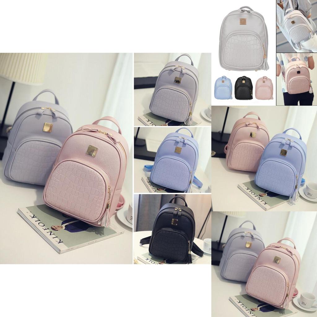 Elegant Women Pu Leather Braided Backpack With Adjustable Straps For Daily Use