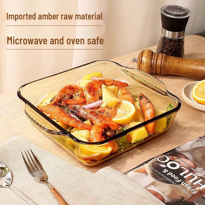 Zhi Shi Square Heat-Resistant Glass Baking Dish