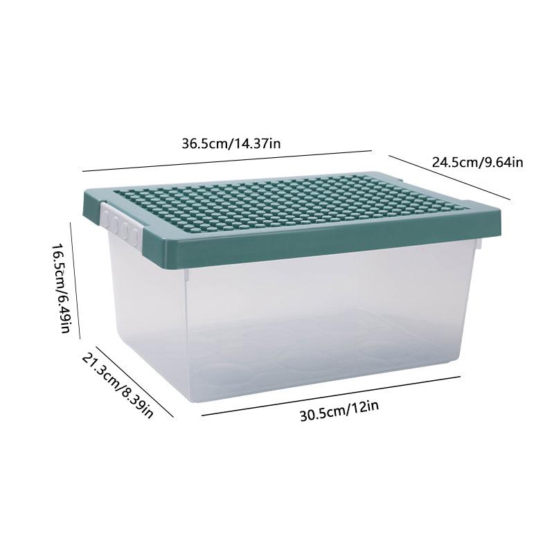 Kids Building Block Storage Box Toys Organizer Stackable Block Case Books Stationary Holder Sundries Snack Container