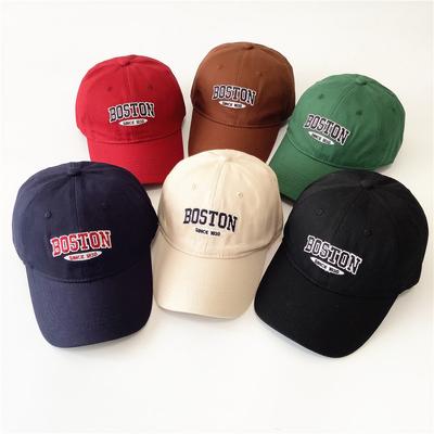 American Embroidered Baseball Cap for Women Retro Casual Face Showing Small Soft Top Couple Baseball Cap Men Versatile Sun Protection Cap